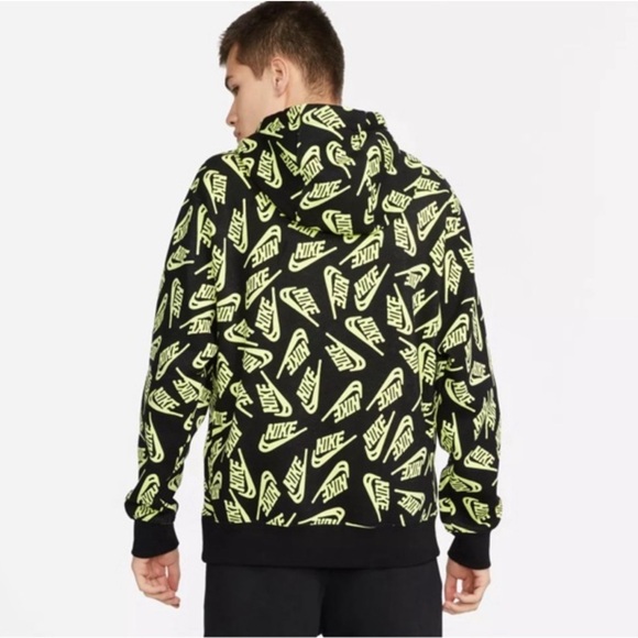 #359 Nike NSW Essential All Over Print Hoodie Pullover DD4847-010 Men’s small - Picture 14 of 16